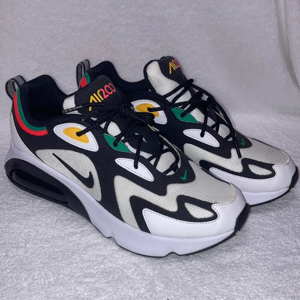 Nike Air Max 200 Rasta Shoes World Stage AT5627-100 Sz 10